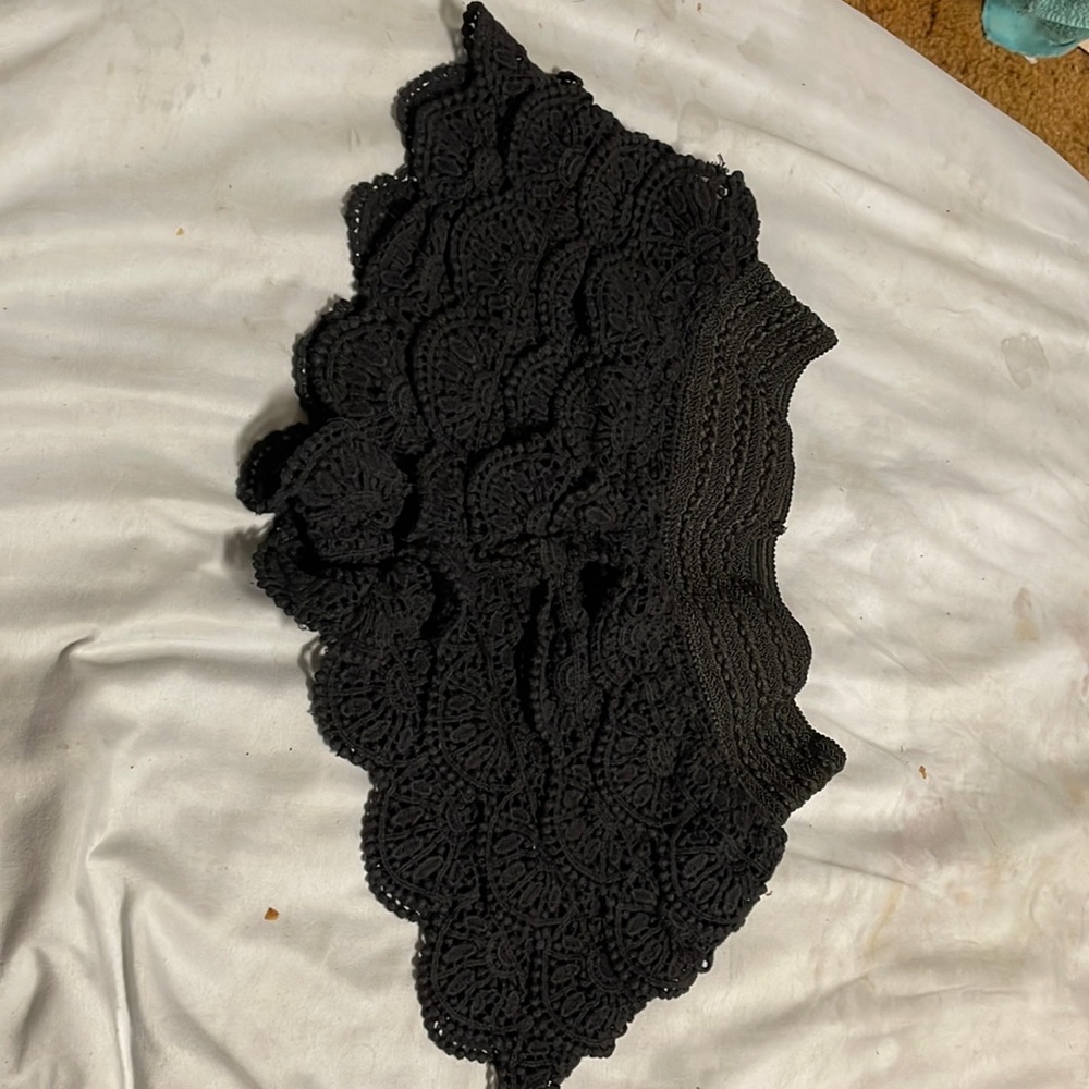 Black lace shorts